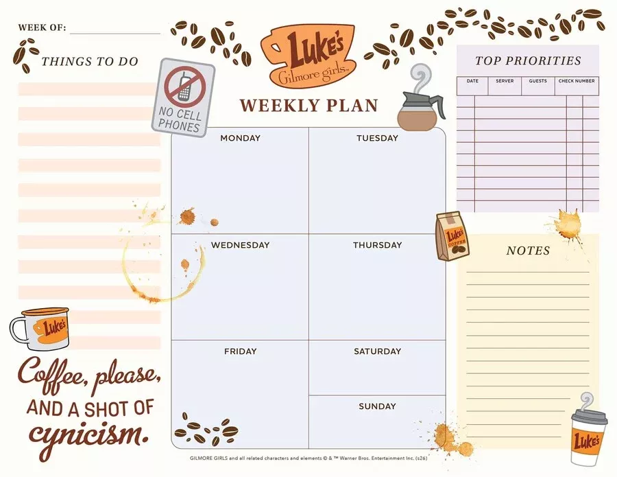 Insights - Gilmore Girls Weekly Planner Notepad