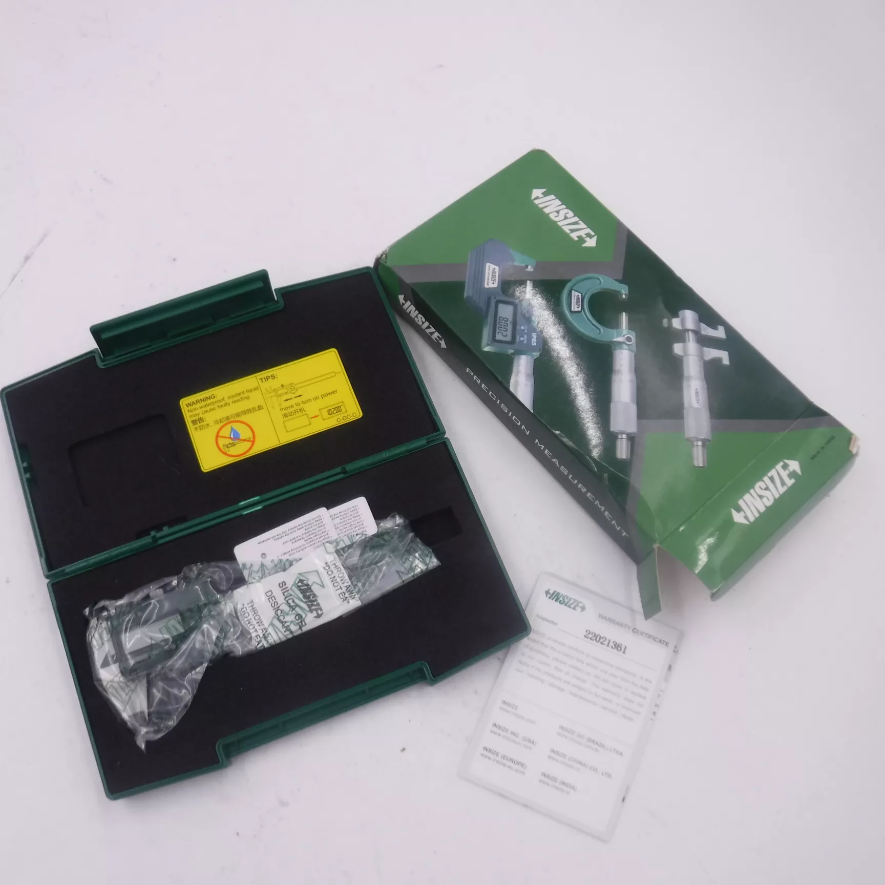 Insize 1111-75A Digital Mini Caliper, Stainless Steel, 0-3″/0-75 mm Range