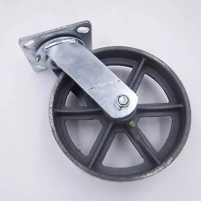 Ironton 8″ Swivel Steel Caster, 1000LB Capacity, 4 Bolt