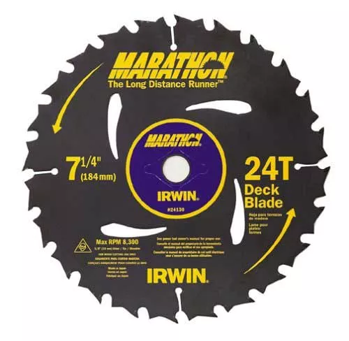 Irwin 14130 "Marathon Plus" Circular Saw Blade 7-1/4"