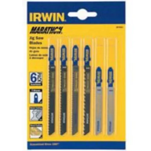 Irwin 3072001 Jigsaw Blade T-Shank6Pc Asrt