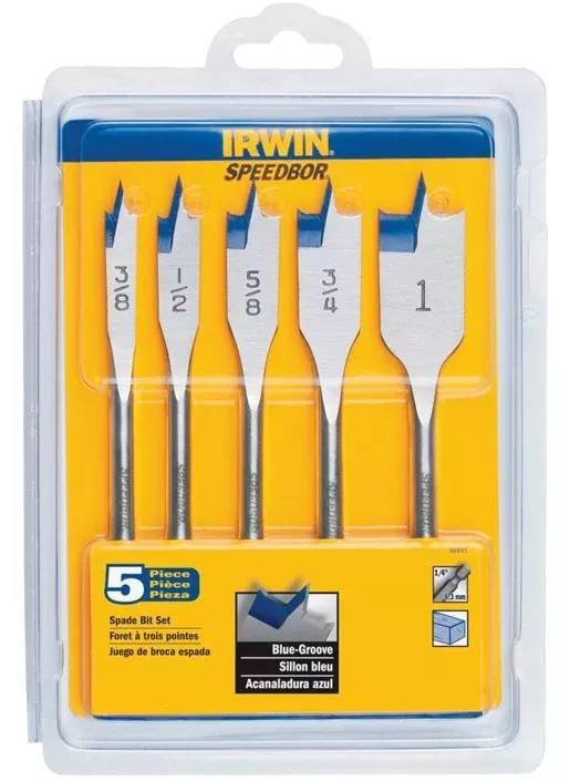 Irwin 88885 Speedbor Boring Bit Set, 1/4", 5 Piece