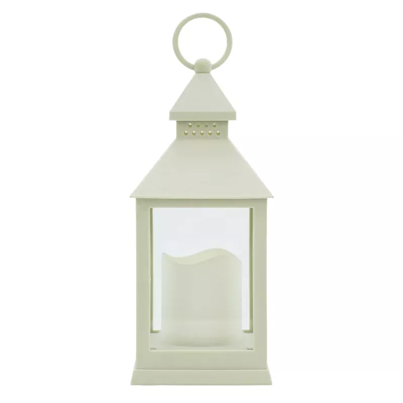 Ivory LED Lantern, 9.5"