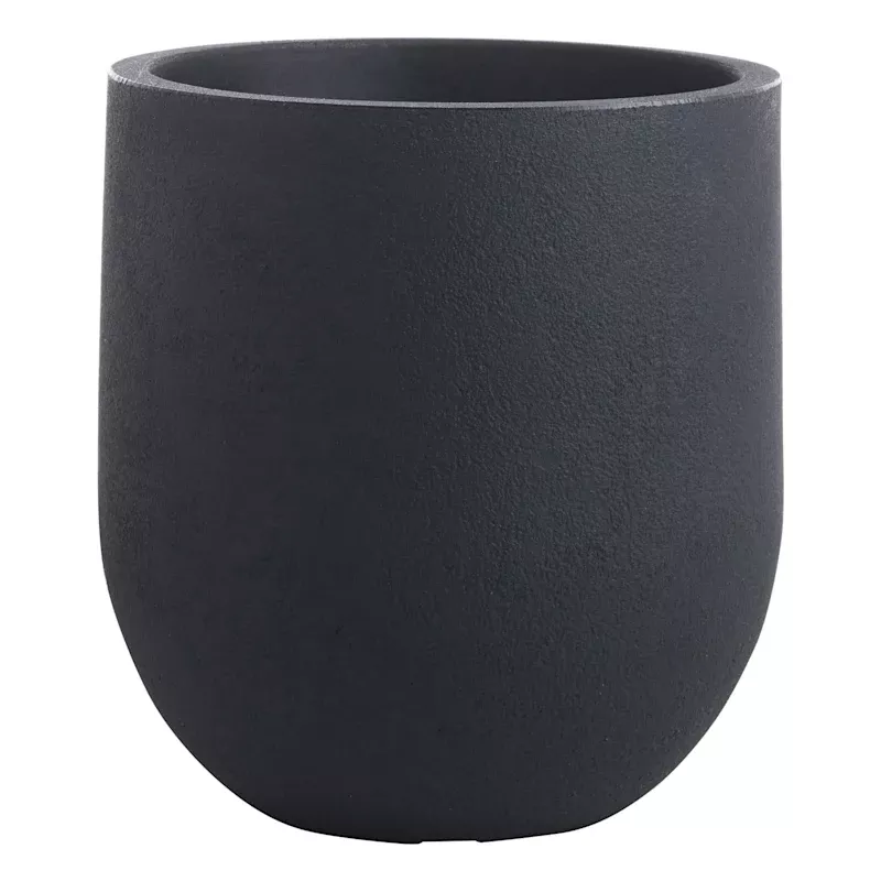 Japi Black Rustic Cask Outdoor Planter, Small
