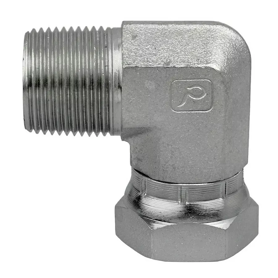 Jason Industrial 3/8" Male Pipe to 3/8" Female Pipe Swivel Adapter - 90°
