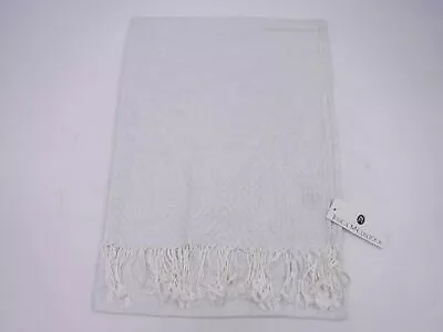 Jessica McClintock Ivory/Silver Scarf Shawl SHL16612JMS