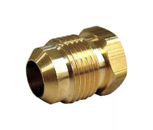 JMF 4503090 Flare Plug, Yellow Brass, 3/8"