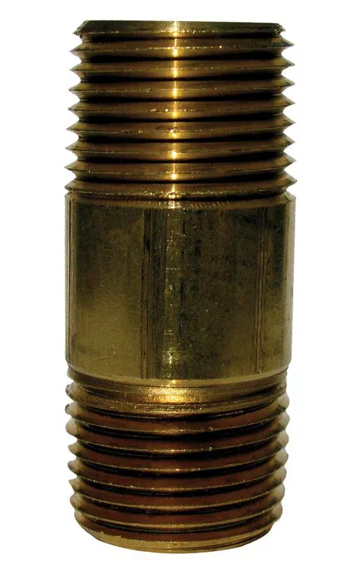 JMF 47001 Brass Nipple, 1/4" x 3-1/2"