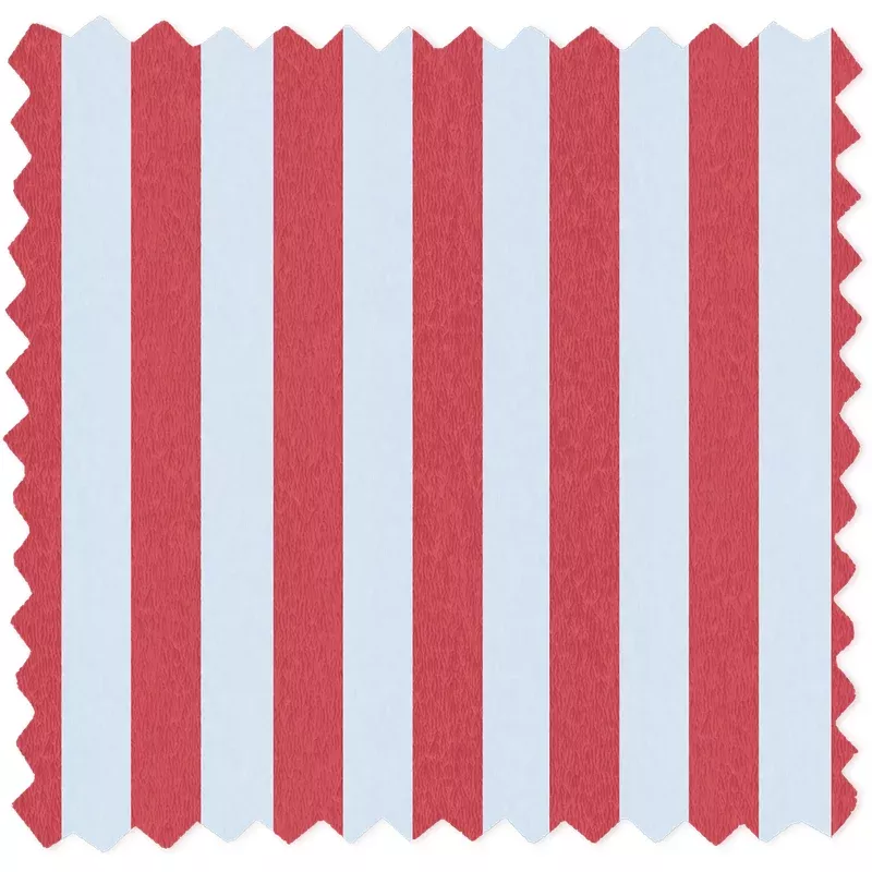 Jockey Stripe Helter Skelter Red Linen Fabric