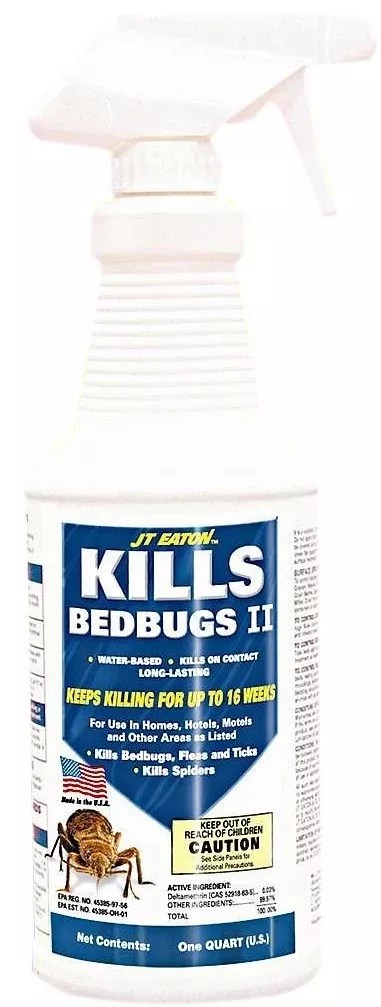 JT Eaton 207-W Kills Bedbugs II Insecticide Spray, Waterbased, 1 Quart