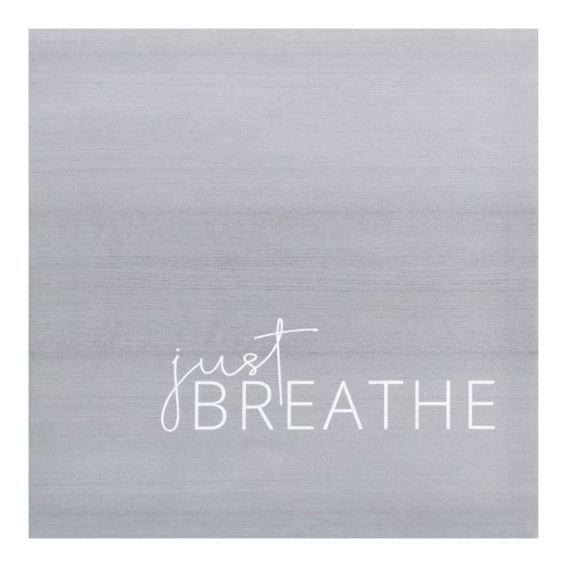 Just Breathe Canvas Wall Sign, 12"