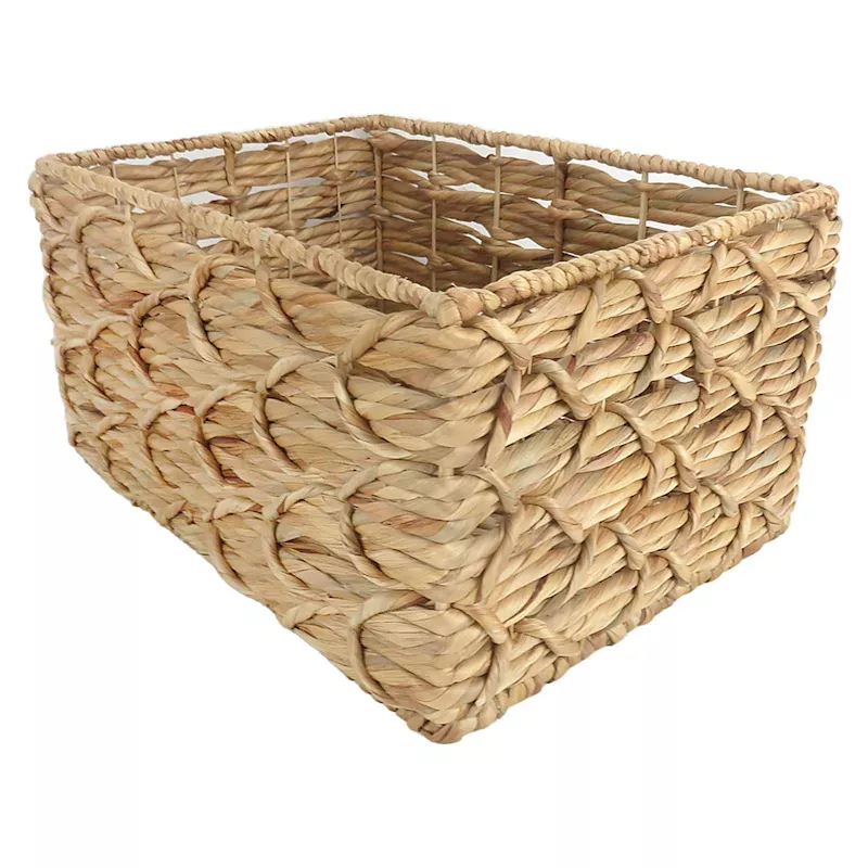 Kai Tall X Weave Rectangle Storage Basket, Large