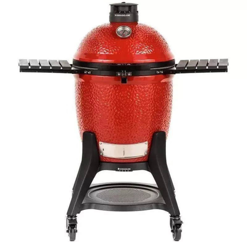 Kamado Joe Classic Joe III 18 Ceramic Charcoal Grill & Smoker with Cart & Wheels KJ15040921