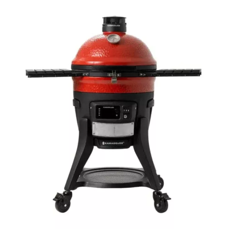 Kamado Joe Konnected Joe Digital Ceramic Charcoal Grill & Smoker with WIFI Control KJ15041123 Red