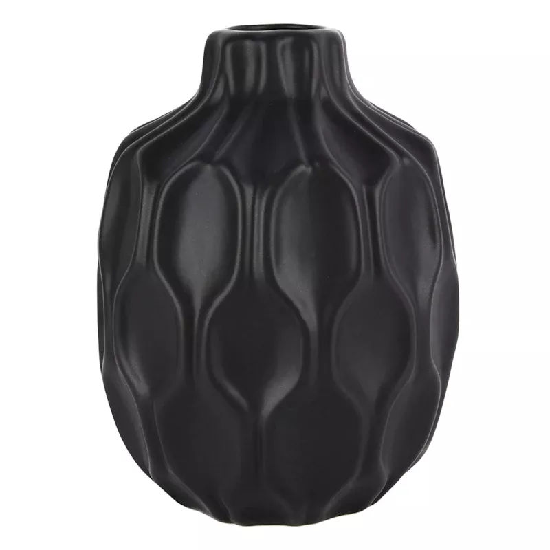 Katherine Matte Black Vase, 8"