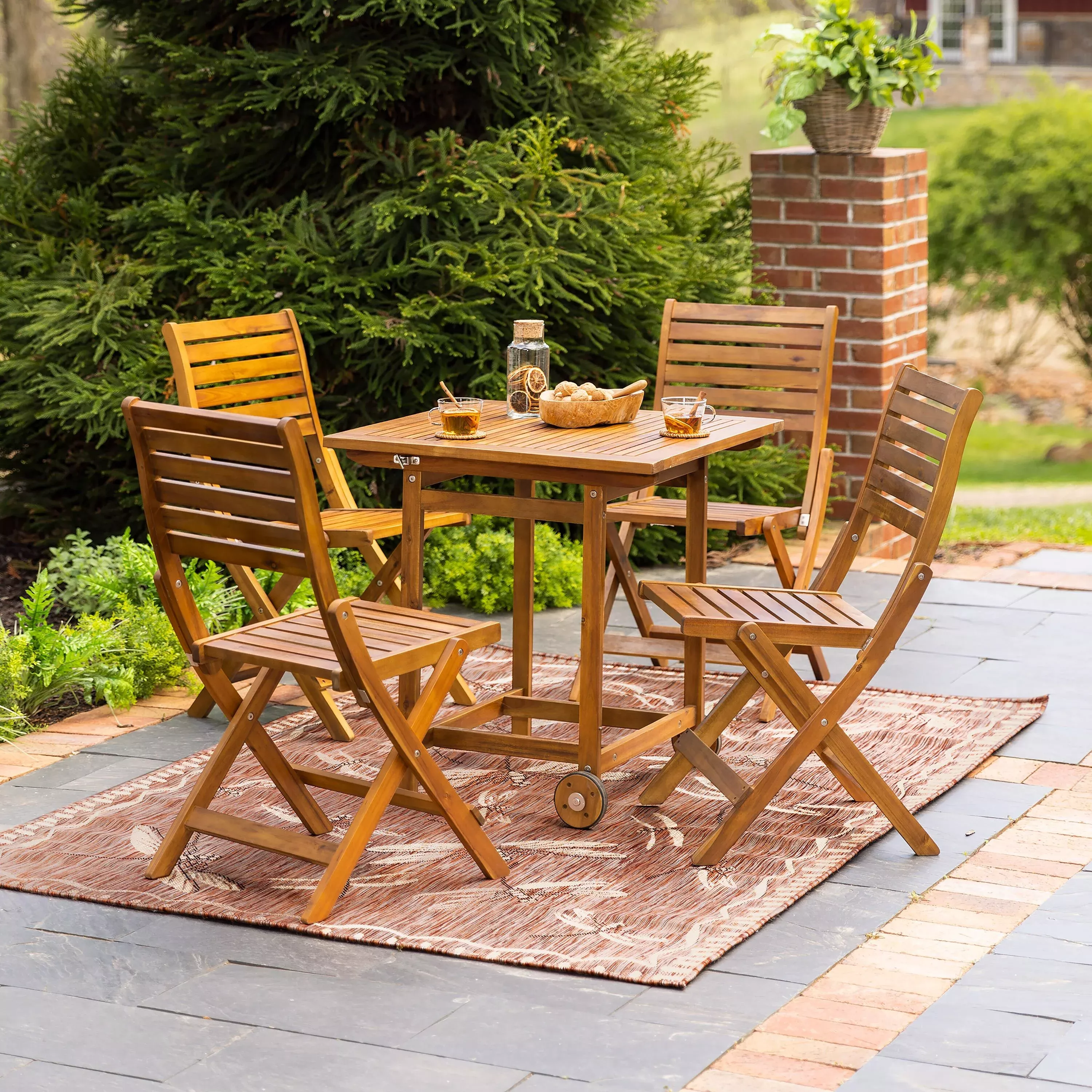 Kingswood 5 Piece Folding Table and Chair Set