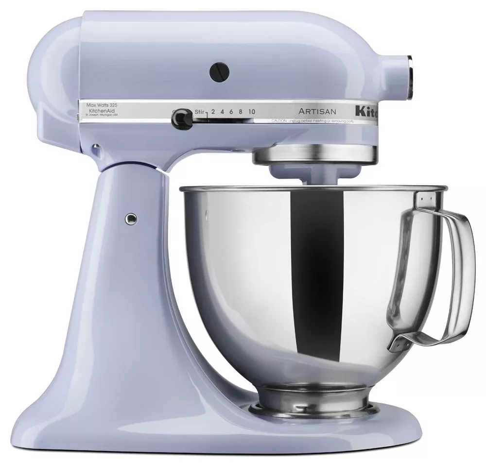KitchenAid KSM150PSLR Artisan Series 5-Quart Tilt-Head Stand Mixer, Lavender Cream