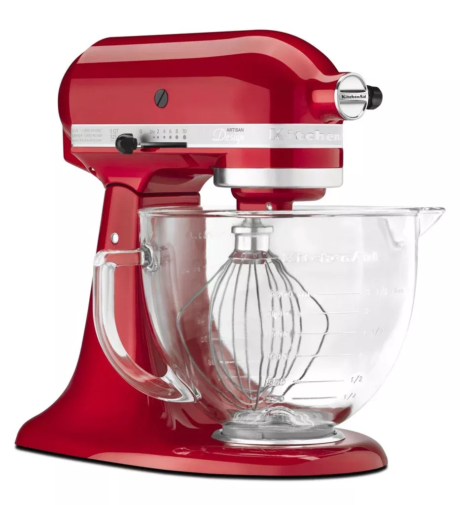 KitchenAid KSM155GB Artisan Series Tilt-Head Stand Mixer, 5-Qt., Candy Apple Red