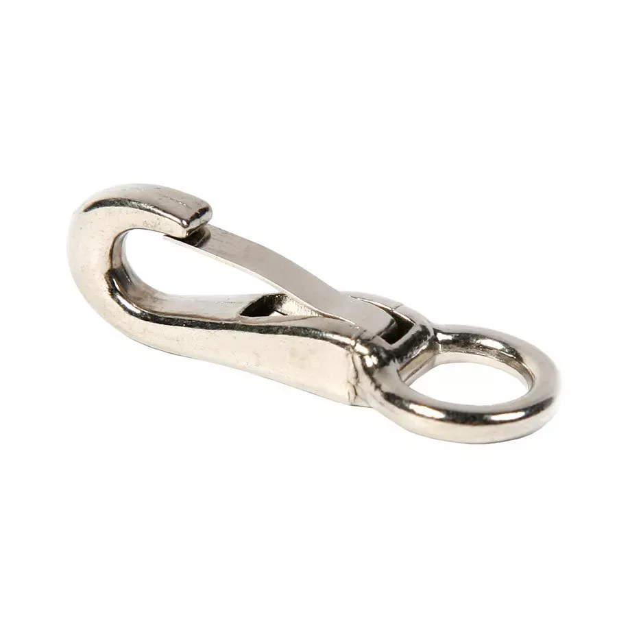 Koch Industries 341z Spring Snap, Rigid Round Eye, Nickel Plated, 3/8" Eye Diameter, 2 Per Card - 30 lb. rating