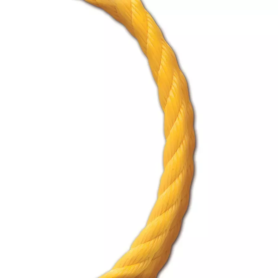 Koch Industries Polypropylene, Twisted Rope, Yellow, 3/8" X 100'