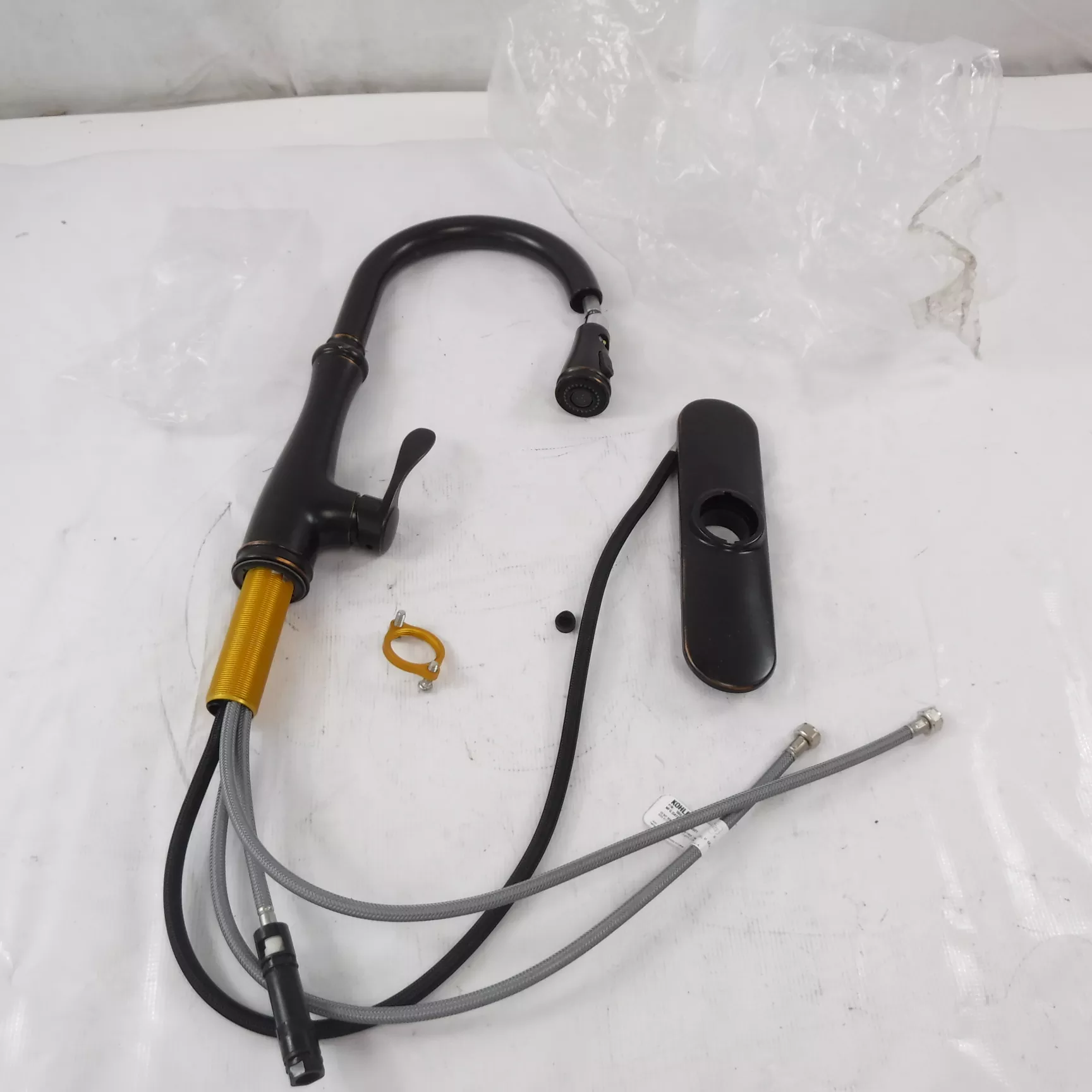 Kohler 3 Spray .375 Bronze Bellera Sink Pull Down Faucet NEW Out Of PKG Dent