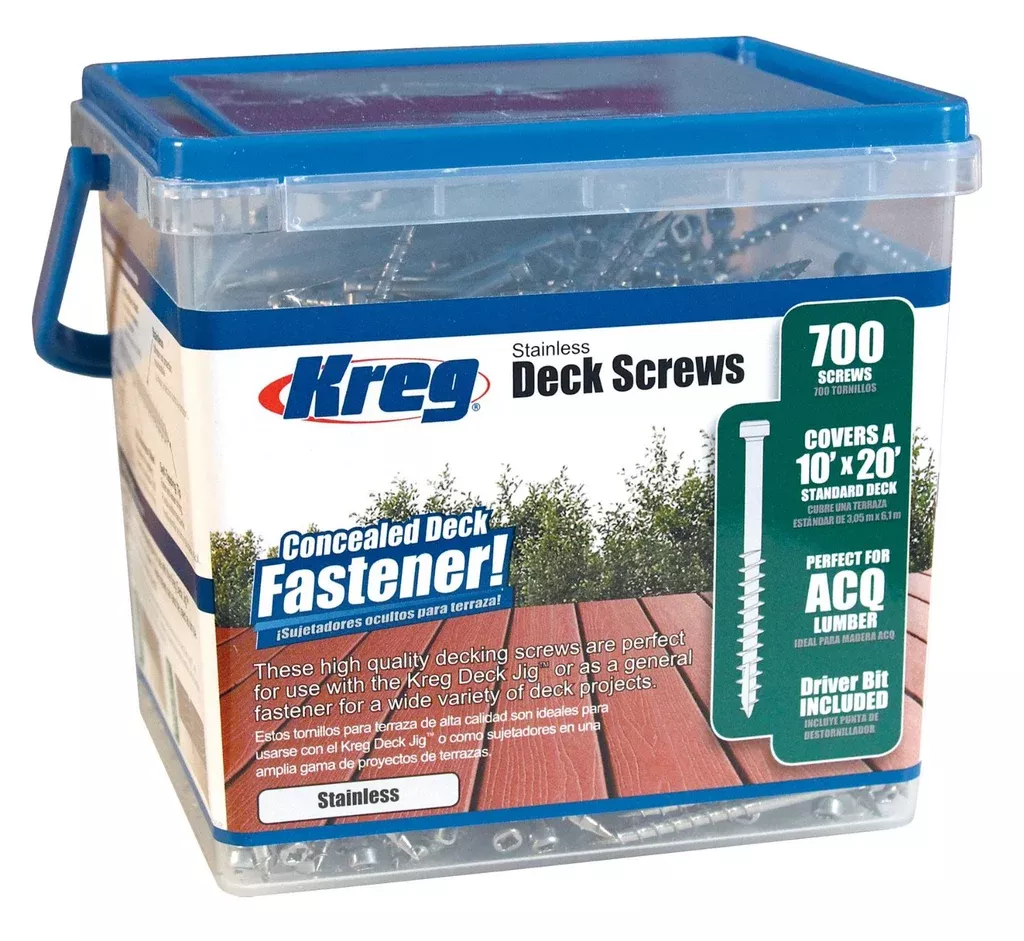 Kreg SDK-C2SS-700 Coarse Deck Screw, Stainless Steel, #8 x 2", 700Ct