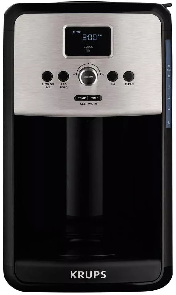 Krups EC314050 Savoy 12-Cup Coffee Maker, Stainless Steel