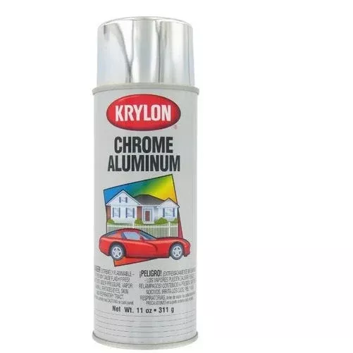 Krylon 1404 Decorator Enamel Spray Paint, 11 Oz, Chrome Aluminum