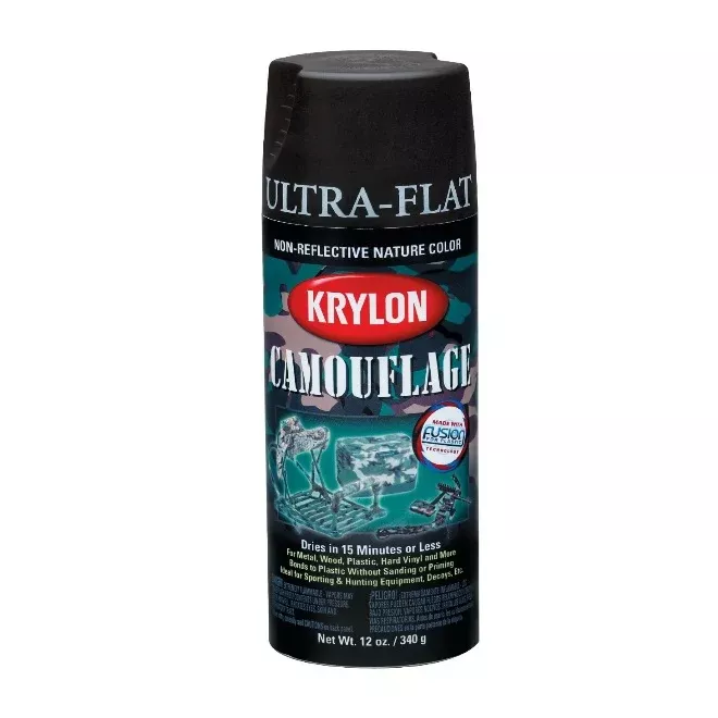 Krylon 4290 Camouflage Spray Paint, 12 Oz, Black