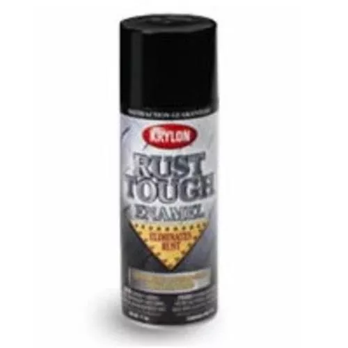 Krylon RTA9202 Rust Tough Spray Paint, 12 Oz, Gloss Black