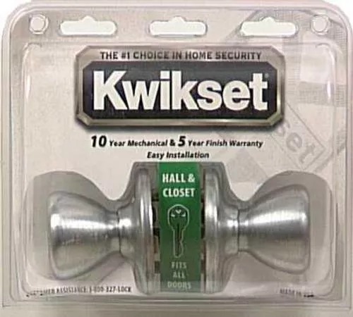 Kwikset 92001-279 Passage Set, Satin Chrome, 2-3/8"