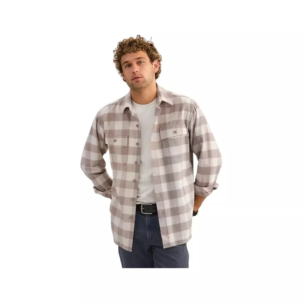 L.L.Bean Men's Long Sleeve Plaid Chamois Shirt