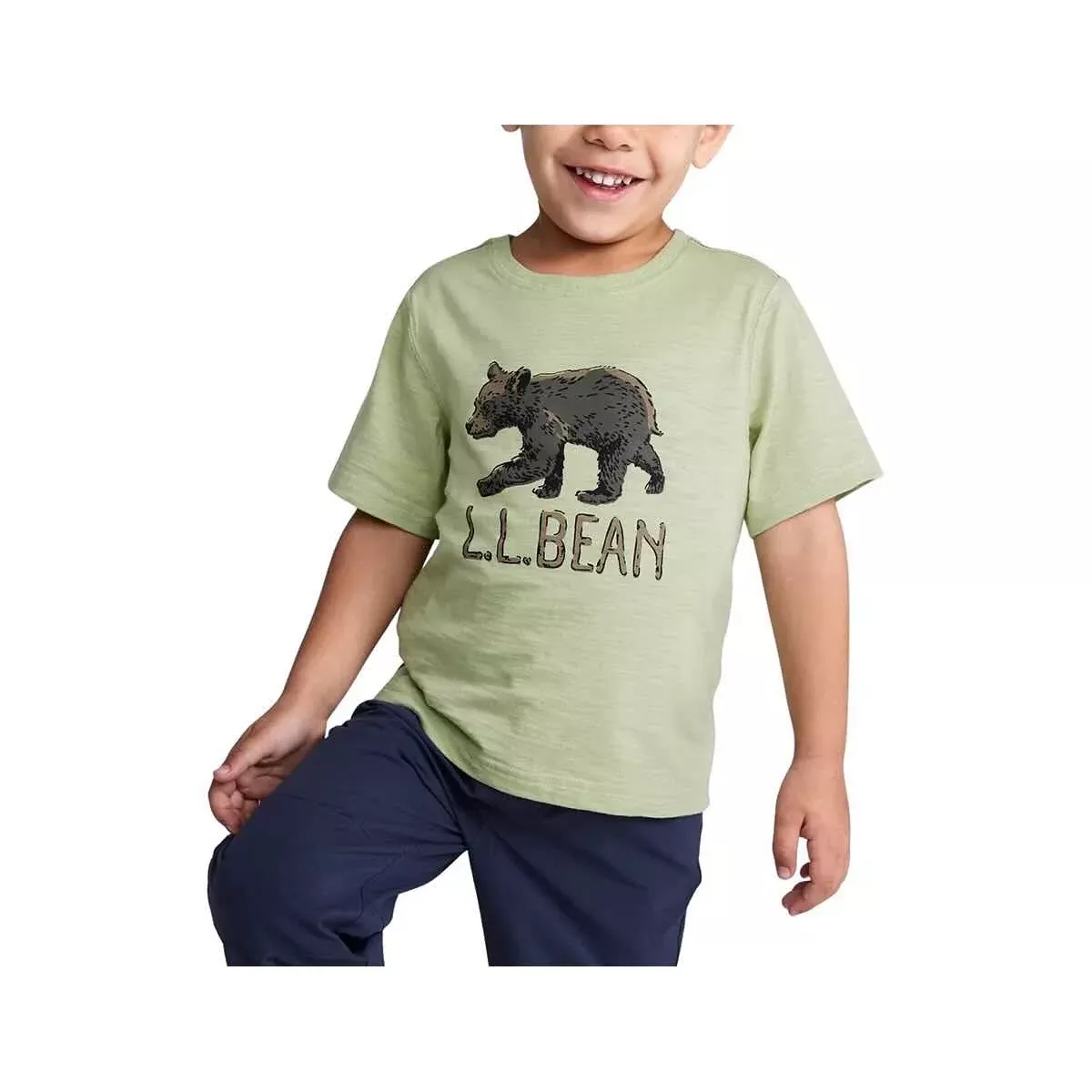 L.L.Bean Toddler Bear Glow-in-the-Dark Short Sleeve Graphic T- Shirt