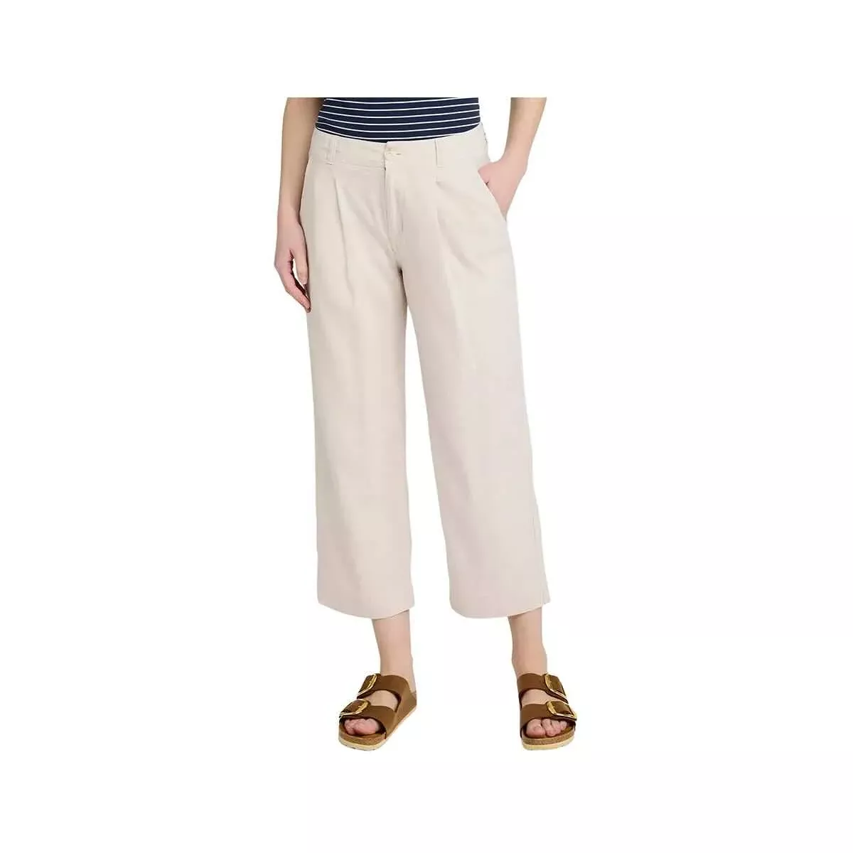 L.L.Bean Women's Lakeside Linen-Blend Cropped Pants