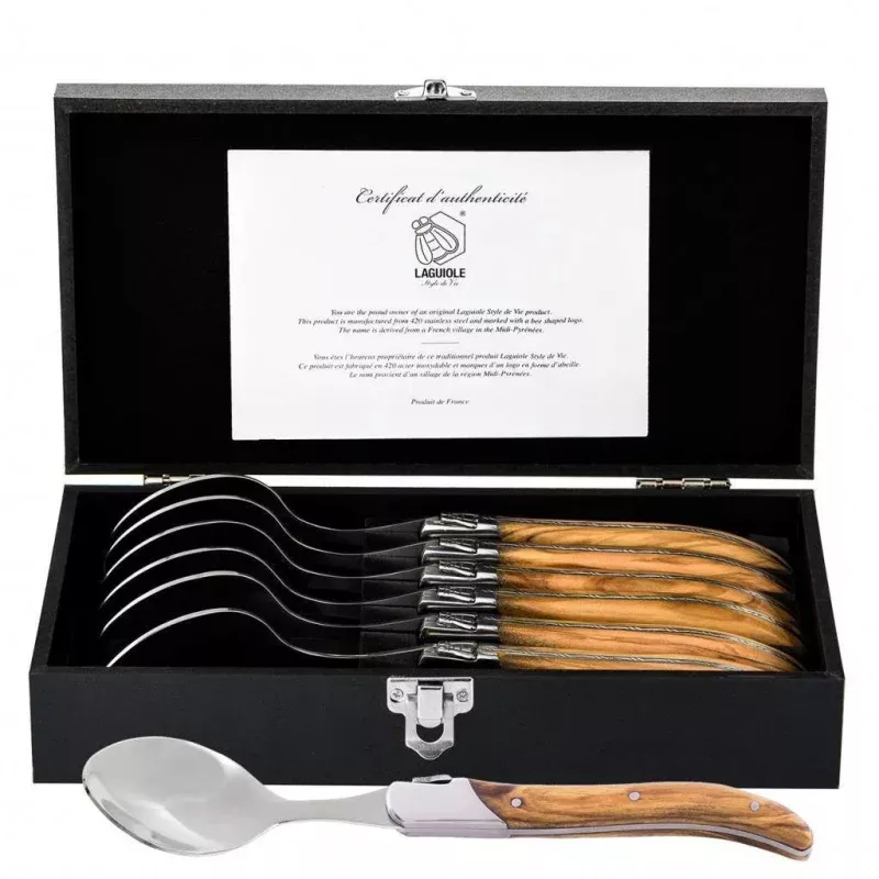 Laguiole – Luxury line Lepels Olijfhout