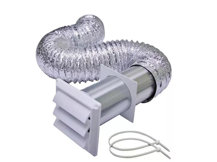 Lambro 1377W Louver Vent Kit, 4" x 5', White