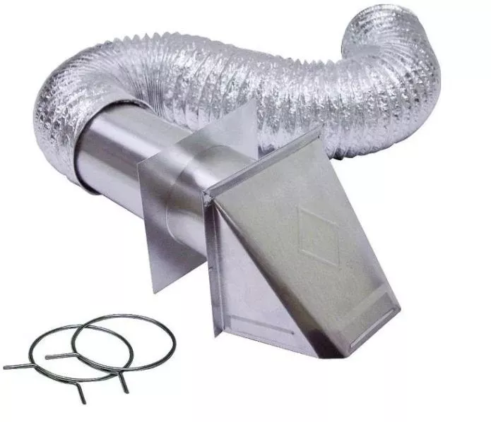 Lambro 280 Aluminum Duct with Tension Spring, 4" x 5'