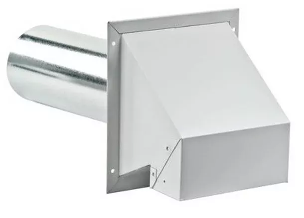 Lambro 370 Galvanized Vent Hood With Damper, 4"