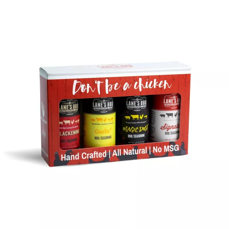 Lanes BBQ Dont Be A Chicken – 4 Rub Gift Set