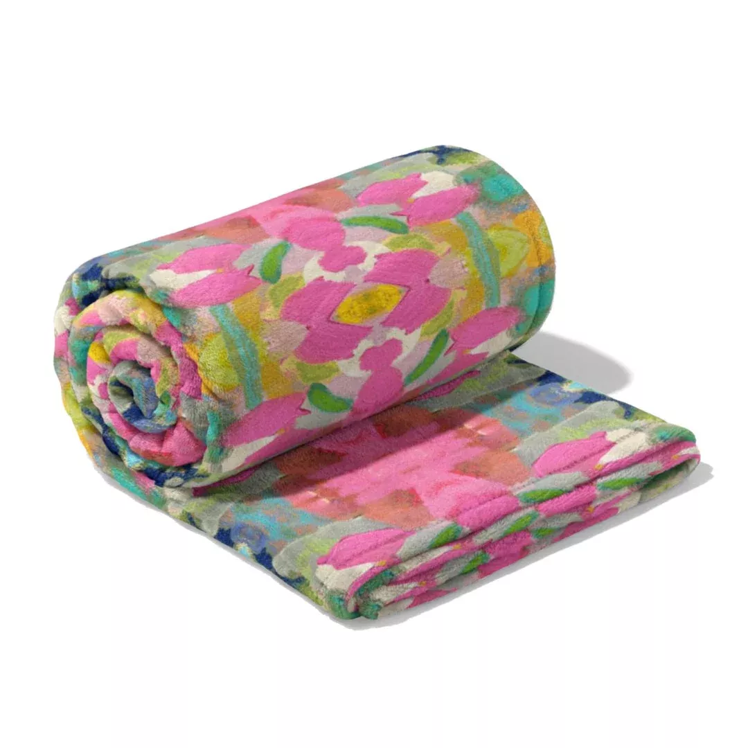 Laura Park Designs - Fleece Blanket, Pink Paradise