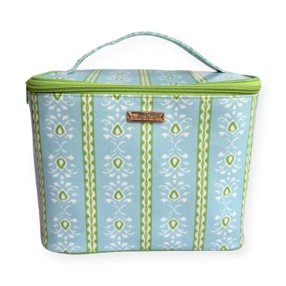Laura Park Designs - Train Case, Rosemary Stripe