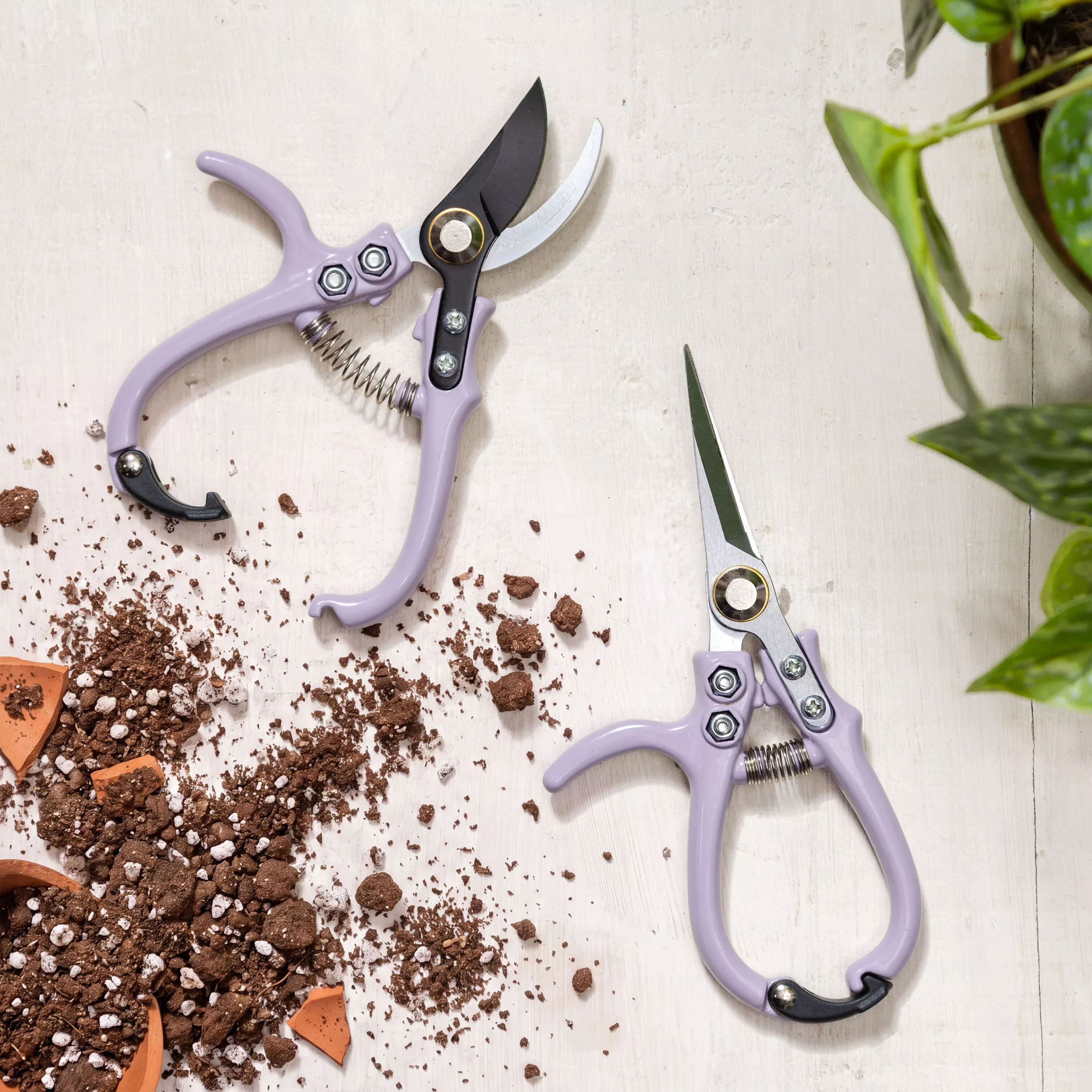 Lavender Garden Shears & Pruners Set