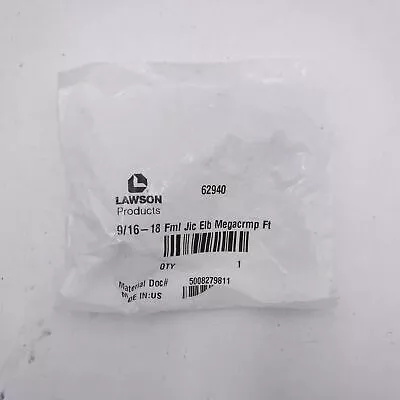 Lawson Products MegaCrimp Crimp-On Elbow Flare 90° 3/8″ x 9/16-18 62940