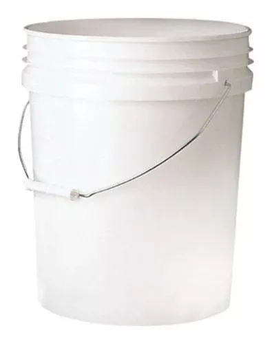 Leaktite 005G01WH300 Industrial Pail, White, 5 Gallon