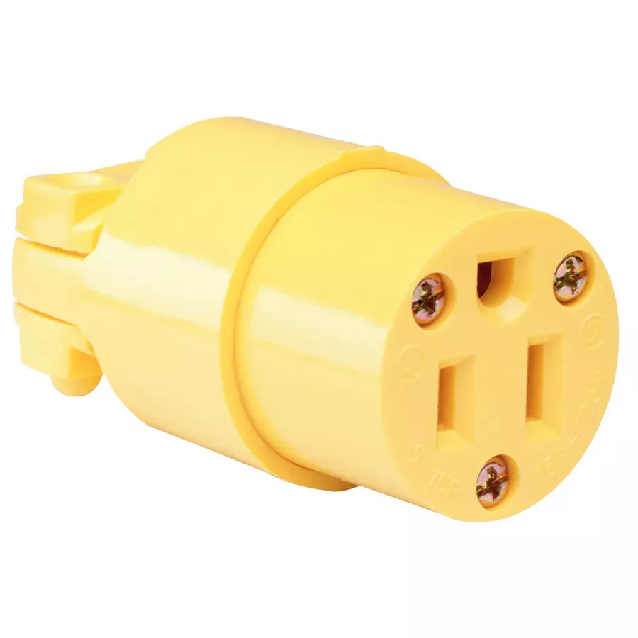 Legrand Pass & Seymour 15 Amp Heavy Duty Connector - Yellow