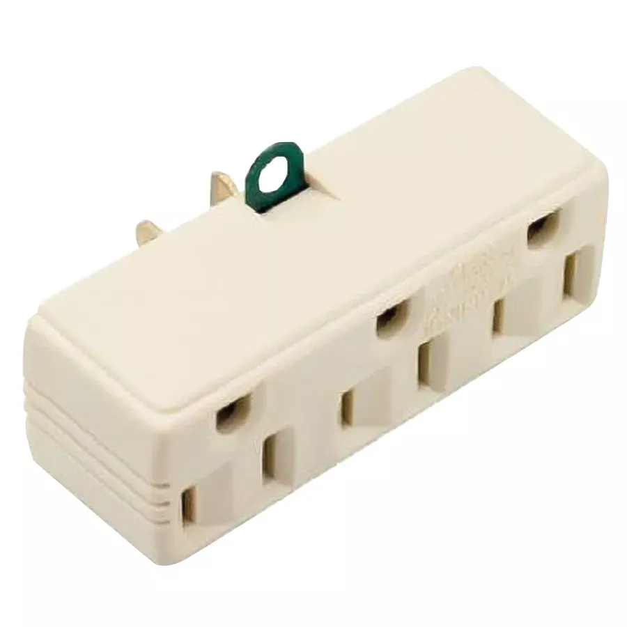 Legrand Pass & Seymour 15 Amp Triple Adapter Outlet - Ivory