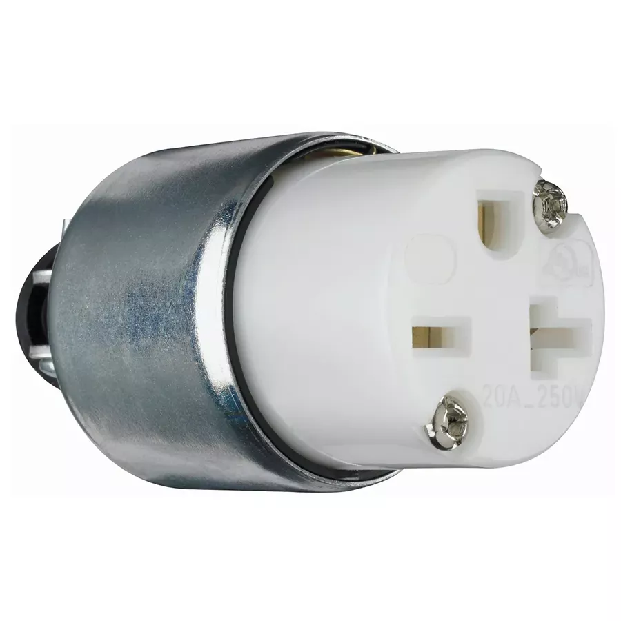 Legrand Pass & Seymour 20 Amp Armored Clamp Connector - White