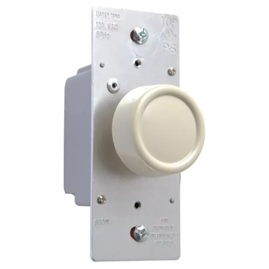 Legrand Pass & Seymour 600w Single Pole Rotary Power Dimmer Switch - Ivory