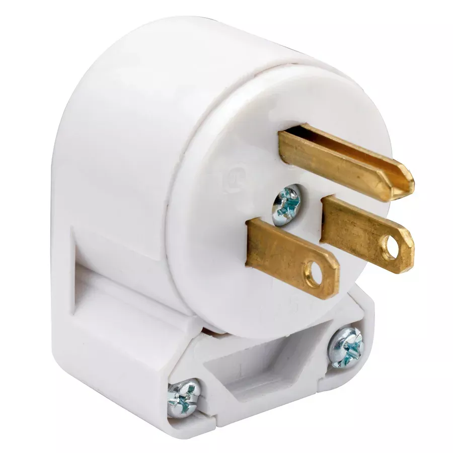 Legrand Pass & Seymour Heavy Duty Angle Plug - White