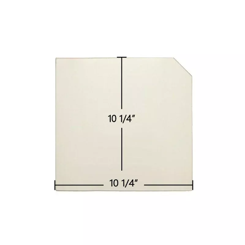 Leisure Line G Ceramic Glass Panel 10 1/4″ x 10 1/4″ with Corner Cut (Part #PGGLASS1 / B09BBFR24Z)